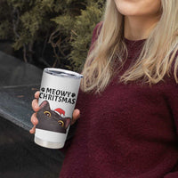 Funny Black Cat Christmas Tumbler Cup Cute Kitty Xmas - Wonder Print Shop