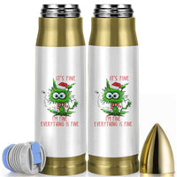 Funny Cat Green Christmas Bullet Tumbler It Is Fine I Am Fine Everything Is Fine - Wonder Print Shop