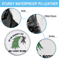 Funny Black Cat Christmas Spare Tire Cover On the Naughty List And I Regret Nothing - Wonder Print Shop