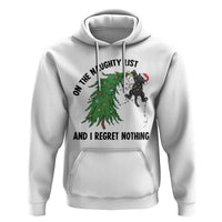 Funny Black Cat Christmas Hoodie On the Naughty List And I Regret Nothing - Wonder Print Shop