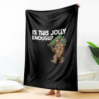 Funny Bigfoot Christmas Throw Blanket Is This Jolly Enough - Wonder Print Shop