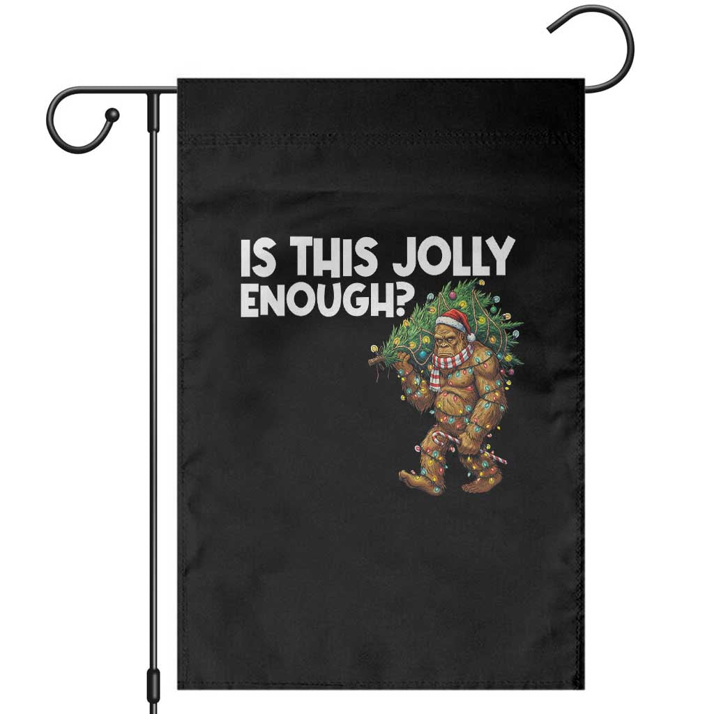 Funny Bigfoot Christmas Garden Flag Is This Jolly Enough - Wonder Print Shop
