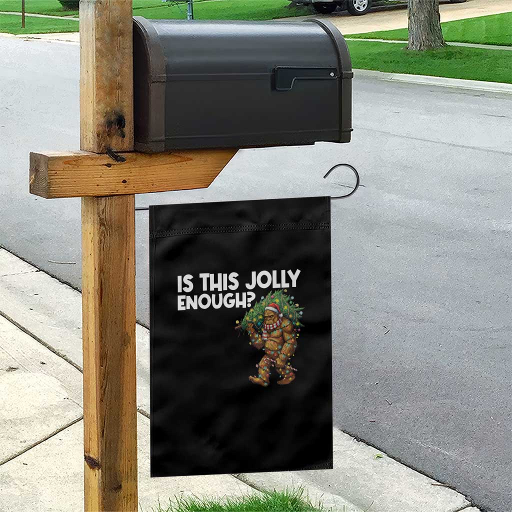 Funny Bigfoot Christmas Garden Flag Is This Jolly Enough - Wonder Print Shop