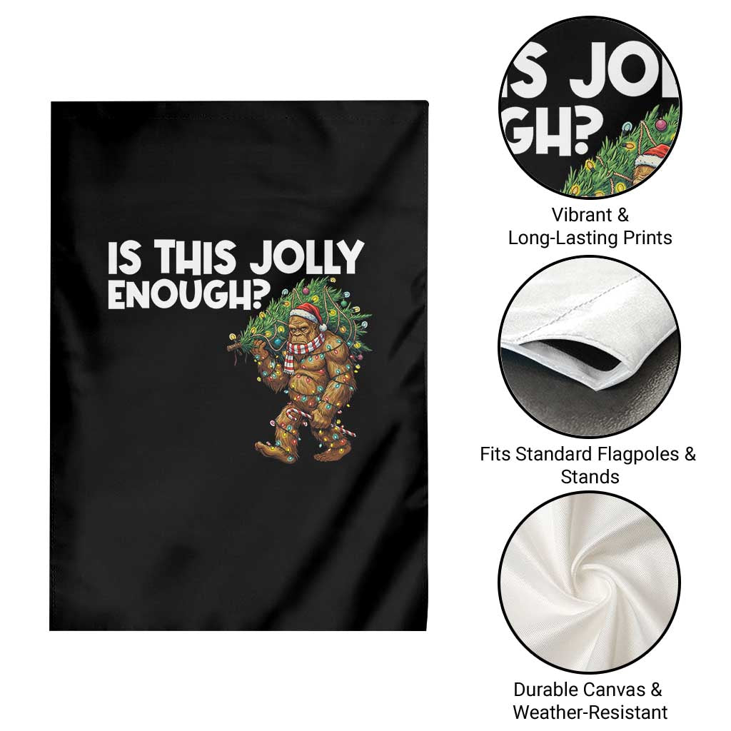 Funny Bigfoot Christmas Garden Flag Is This Jolly Enough - Wonder Print Shop