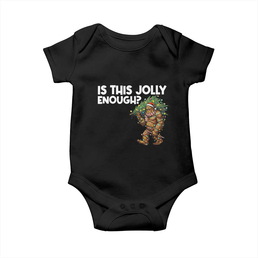 Funny Bigfoot Christmas Baby Onesie Is This Jolly Enough - Wonder Print Shop
