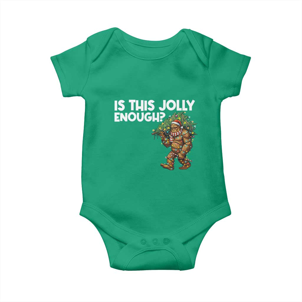 Funny Bigfoot Christmas Baby Onesie Is This Jolly Enough - Wonder Print Shop