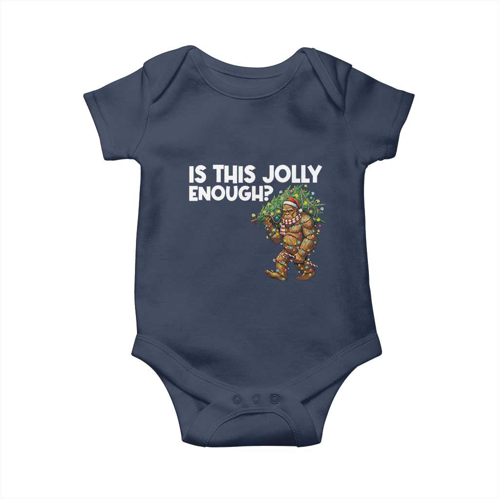 Funny Bigfoot Christmas Baby Onesie Is This Jolly Enough - Wonder Print Shop