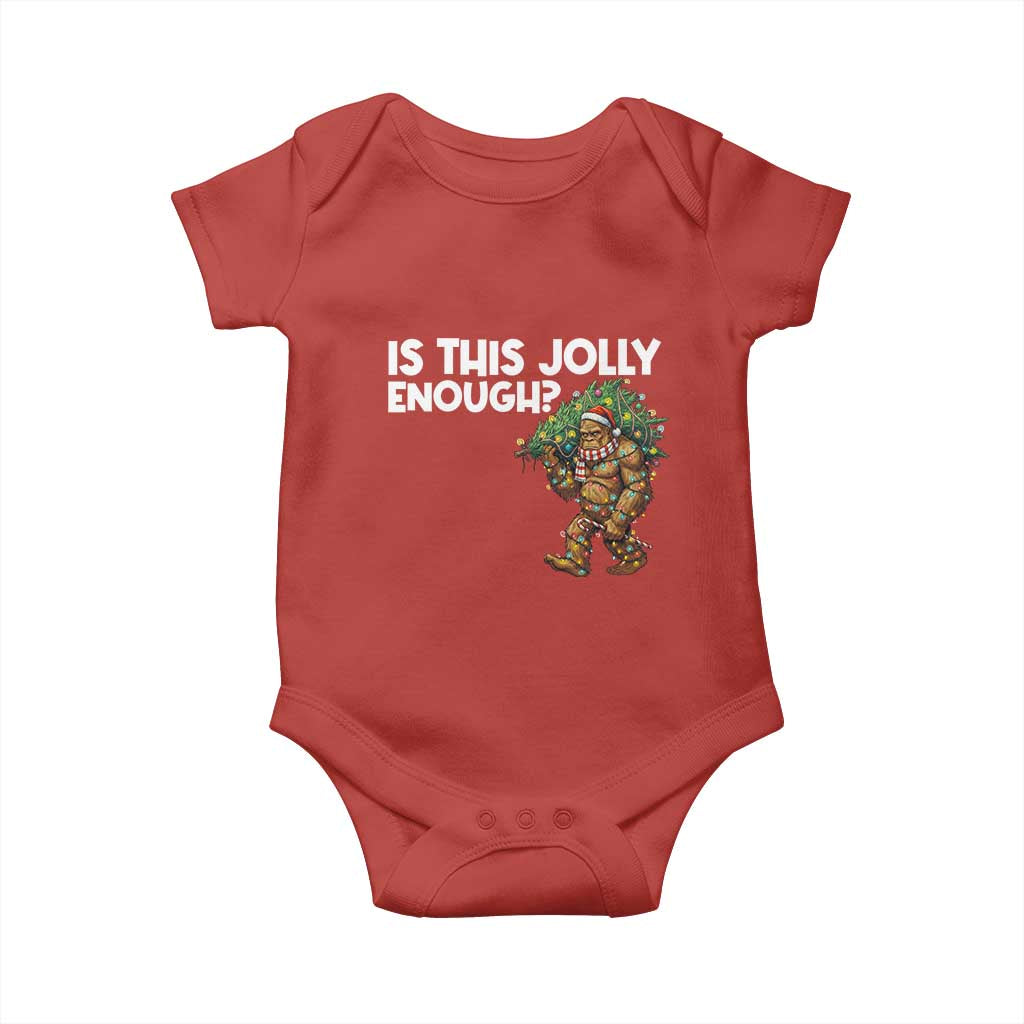 Funny Bigfoot Christmas Baby Onesie Is This Jolly Enough - Wonder Print Shop