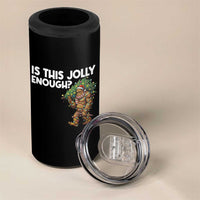 Funny Bigfoot Christmas 4 in 1 Can Cooler Tumbler Is This Jolly Enough - Wonder Print Shop