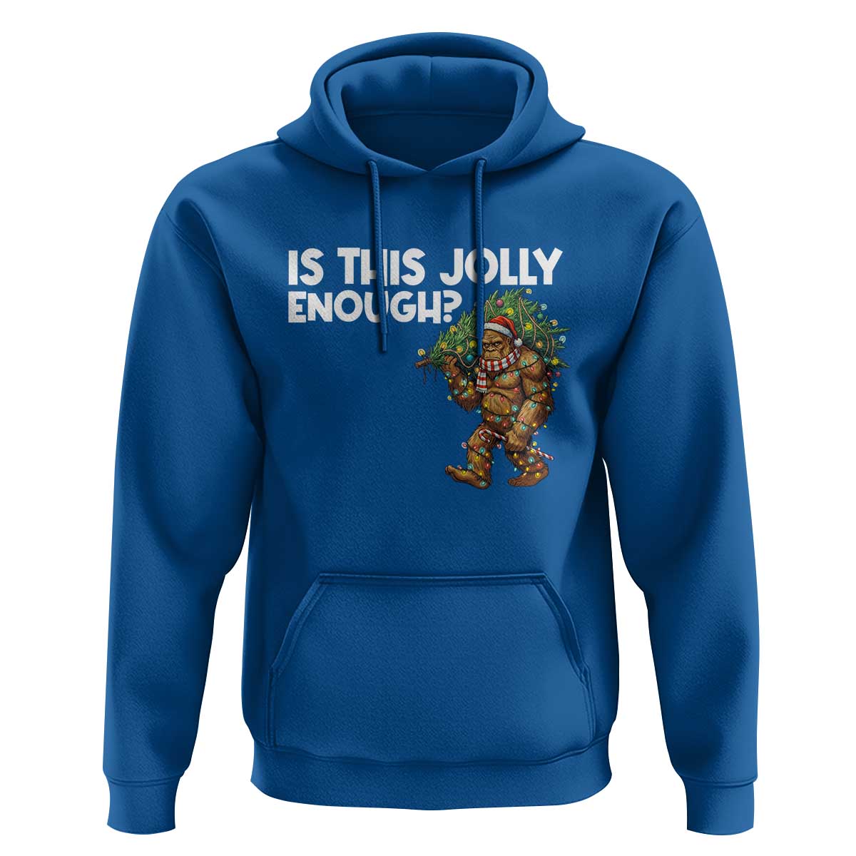 Funny Bigfoot Christmas Hoodie Is This Jolly Enough - Wonder Print Shop