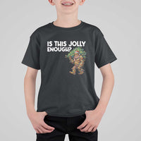 Funny Bigfoot Christmas T Shirt For Kid Is This Jolly Enough - Wonder Print Shop