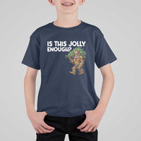 Funny Bigfoot Christmas T Shirt For Kid Is This Jolly Enough - Wonder Print Shop