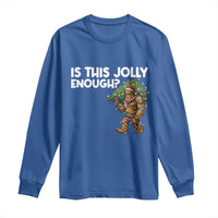 Funny Bigfoot Christmas Long Sleeve Shirt Is This Jolly Enough - Wonder Print Shop