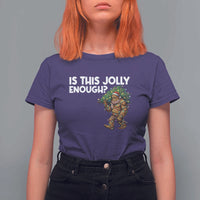 Funny Bigfoot Christmas T Shirt For Women Is This Jolly Enough - Wonder Print Shop