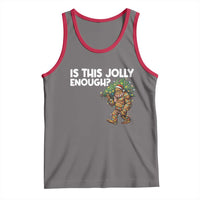 Funny Bigfoot Christmas Tank Top Is This Jolly Enough - Wonder Print Shop