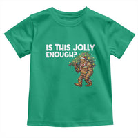 Funny Bigfoot Christmas Toddler T Shirt Is This Jolly Enough - Wonder Print Shop