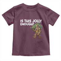 Funny Bigfoot Christmas Toddler T Shirt Is This Jolly Enough - Wonder Print Shop