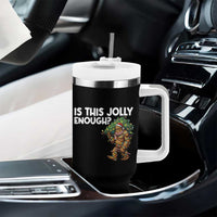 Funny Bigfoot Christmas Tumbler With Handle Is This Jolly Enough - Wonder Print Shop