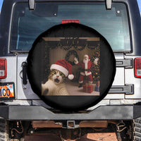 Funny Cat With Santa Selfie Christmas Spare Tire Cover - Wonder Print Shop
