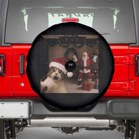 Funny Cat With Santa Selfie Christmas Spare Tire Cover - Wonder Print Shop