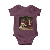 Funny Cat With Santa Selfie Christmas Baby Onesie - Wonder Print Shop