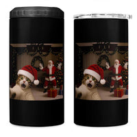 Funny Cat With Santa Selfie Christmas 4 in 1 Can Cooler Tumbler - Wonder Print Shop