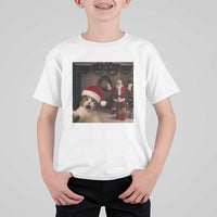 Funny Cat With Santa Selfie Christmas T Shirt For Kid - Wonder Print Shop