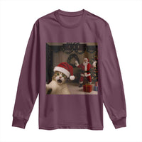 Funny Cat With Santa Selfie Christmas Long Sleeve Shirt - Wonder Print Shop