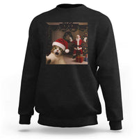 Funny Cat With Santa Selfie Christmas Sweatshirt - Wonder Print Shop