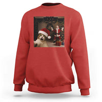 Funny Cat With Santa Selfie Christmas Sweatshirt - Wonder Print Shop