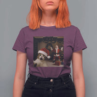 Funny Cat With Santa Selfie Christmas T Shirt For Women - Wonder Print Shop