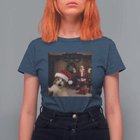 Funny Cat With Santa Selfie Christmas T Shirt For Women - Wonder Print Shop