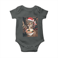 Funny Cat Ramen Selfie With Santa Christmas Baby Onesie - Wonder Print Shop