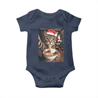 Funny Cat Ramen Selfie With Santa Christmas Baby Onesie - Wonder Print Shop