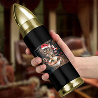 Funny Cat Ramen Selfie With Santa Christmas Bullet Tumbler - Wonder Print Shop