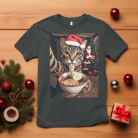 Funny Cat Ramen Selfie With Santa Christmas T Shirt - Wonder Print Shop