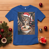 Funny Cat Ramen Selfie With Santa Christmas T Shirt - Wonder Print Shop