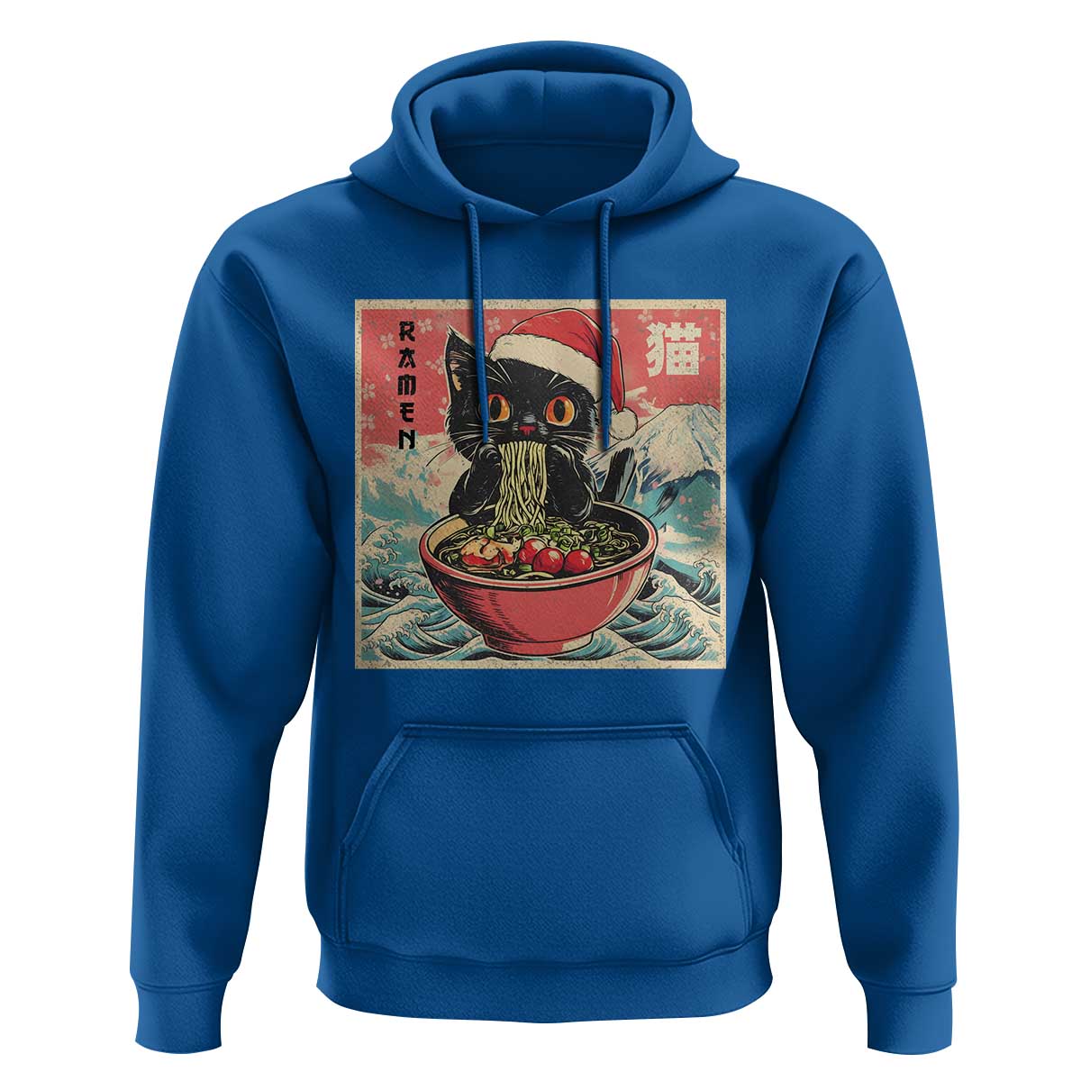 Cat Ramen Christmas Hoodie Japanese Kawaii Retro Cats Manga - Wonder Print Shop