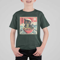 Cat Ramen Christmas T Shirt For Kid Japanese Kawaii Retro Cats Manga - Wonder Print Shop