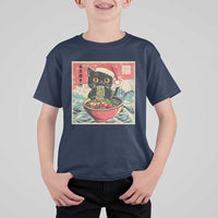 Cat Ramen Christmas T Shirt For Kid Japanese Kawaii Retro Cats Manga - Wonder Print Shop