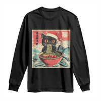 Cat Ramen Christmas Long Sleeve Shirt Japanese Kawaii Retro Cats Manga - Wonder Print Shop
