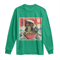 Cat Ramen Christmas Long Sleeve Shirt Japanese Kawaii Retro Cats Manga - Wonder Print Shop