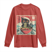 Cat Ramen Christmas Long Sleeve Shirt Japanese Kawaii Retro Cats Manga - Wonder Print Shop