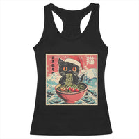 Cat Ramen Christmas Racerback Tank Top Japanese Kawaii Retro Cats Manga - Wonder Print Shop