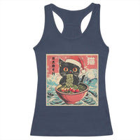 Cat Ramen Christmas Racerback Tank Top Japanese Kawaii Retro Cats Manga - Wonder Print Shop