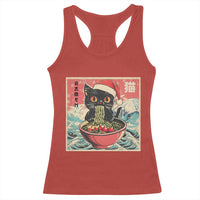 Cat Ramen Christmas Racerback Tank Top Japanese Kawaii Retro Cats Manga - Wonder Print Shop