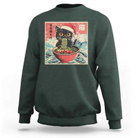Cat Ramen Christmas Sweatshirt Japanese Kawaii Retro Cats Manga - Wonder Print Shop