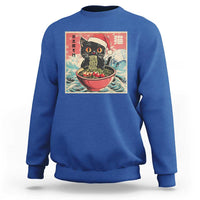Cat Ramen Christmas Sweatshirt Japanese Kawaii Retro Cats Manga - Wonder Print Shop