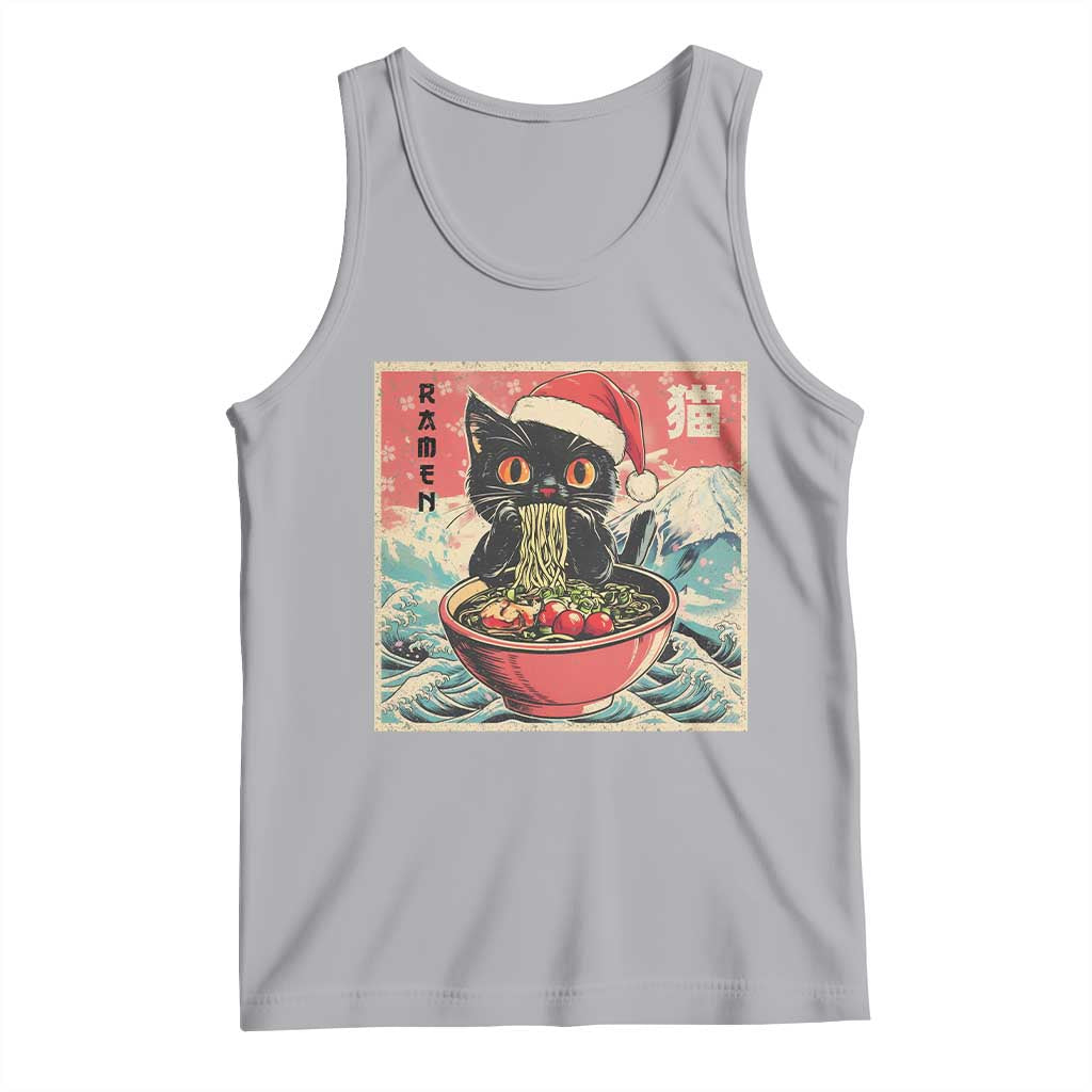 Cat Ramen Christmas Tank Top Japanese Kawaii Retro Cats Manga - Wonder Print Shop