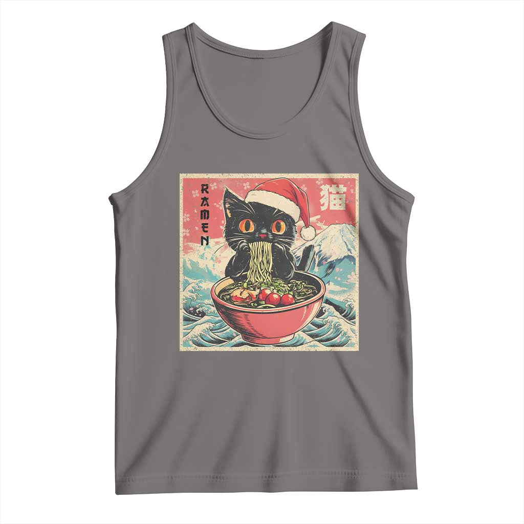 Cat Ramen Christmas Tank Top Japanese Kawaii Retro Cats Manga - Wonder Print Shop